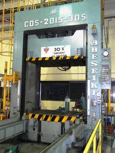33 Ton, Abeseiki #CDS-2015-30S, hydraulic die spotting press, 70.87" stroke, 70.87" DL, 30" window, #26009