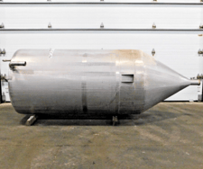 750 gallon DeLaval, 304 Stainless Steel mixing tank with mixer, 3 phase, 230/460 V.