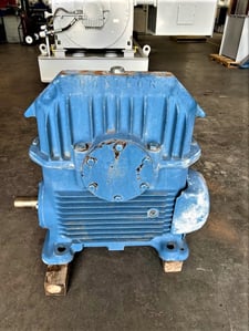 92 HP @ 1750/35 RPM, David Brown #A04050-URN-L, Worm Gear Reducer Gearbox, 50:1 Ratio