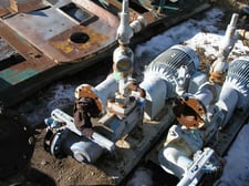 IMO #DG3DH-250, Rotary Screw Pump, 4" suction, 1.75" discharge, 87 GPM, 92' TDH, 1750 RPM, 15/5 HP, 1770/880