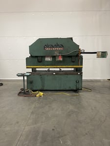 65 Ton, Piranha press brake, 8' overall, 78" between housing, 6" stroke, 9" Shut Height, 10 HP
