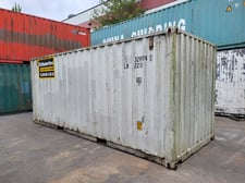 20' White standard shipping container, Container West #XXXU3299741