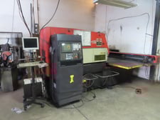 20 Ton, Amada #Aries-245, CNC turret punch, 20 station, 39.37" x 100" sheet, 300 SPM, 4-Axis, Amadan 04PA