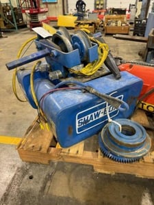 2 Ton, Shaw-Box #110107-9, Electric Cable Hoist, 16/8 FPM 2-speed, 460/3PH, 4 HP, S/N K7-65853, 110107-9