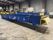 48" wide x 28' long, REM #TRC-28, incline belt conveyor, 7.5 HP, stand