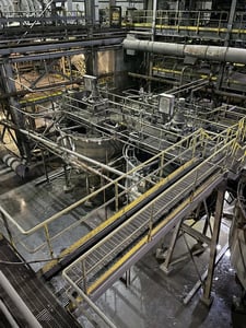 15' x 7' Concentrate thickener with rake, 5 HP agitator with digital control panel