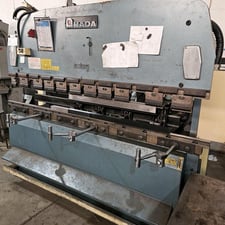 80 Ton, Amada #RG-80, hydraulic press brake, 8' overall, 80.8" between housing, 15.76" throat, 1986
