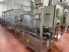 Pacific Package Machinery #SL-7406-12-VP, 6-head inline filler, rinser, arol capper, 2014