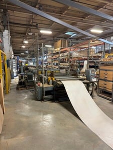16 Stand, Turek & Heller, exterior door panel roll forming line with Hill Engineering notching & punching