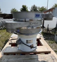 24" Sweco #ZS24S444P3WC, vibro-energy Stainless Steel separator, 304 Stainless Steel, double deck, .33 HP