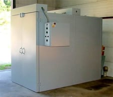 48" width x 72" H x 96" L front back Series, 500°F electric, new