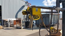 1 Ton, Budgit #BEH0132, hoist w/ motorized trolley, 10' lift, 6' pendant drop, 2000