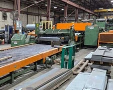 72" wide x 11' long, Progressive, Stacker roller conveyor, 3" roll diameter, 72" roll face, 24" passline