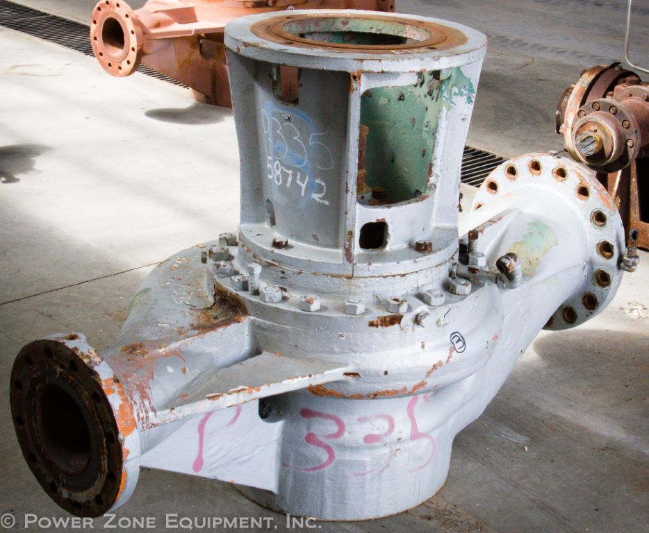 600 GPM @ 340' TDH, Ingersoll-Rand #6x18W, Centrifugal Pump, Vert., 1-Stage, 10" suction, 6" discharge, 1750