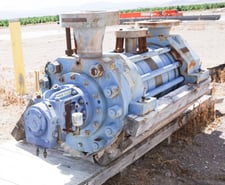 1992 GPM @ 4810 ' TDH, KSB #HGC-5/7, Centrifugal Pump, Horz., 7-Stage, 8" suction, 6" discharge, 3582 RPM