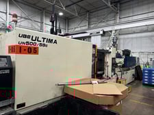505 Ton, 56.5 oz., UBE #Ultima-UN500/59E, horizontal injection molding machine, all electric, 2008