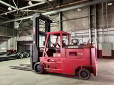 55200 lb. Taylor #TCH-300M, heavy duty diesel forklift, detachable boom, hard tires, 1989