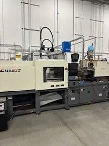 143 Ton, 6.7 oz., Toshiba, Shibaura #EC140SXIIIV70-4A, horizontal injection molding machine, all electric