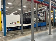 562 Ton, 36.4 oz., Netstal #EVOS-5500-2900, horizontal injection molding machine, 70mm screw, 2014
