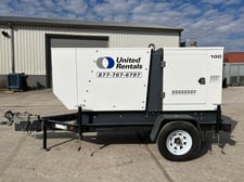 100 KW Generac #MGG100M, Natural gas generator set, 480 Volts, 150 HP @ 1800 RPM, sound attenuated enclosure