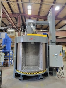 Dura-Blast #3672, spinner hanger, (3) 15 HP blast wheels, touchscreen controls, new & in stock with dust