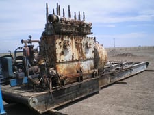 276 GPM @ 3365 psi, Ajax #Q-600-M, Quintuplex Production Pump, 6" stroke, no plungers, 6" suction, 4"