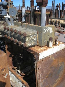 Ajax #T-150-M, Triplex Production Pump Case, 126 GPM @ 1830 psi, 5" stroke, 2.63" plungers, 4" suction, 3"