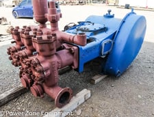 357 GPM @ 6350 psi, Oilwell #58P-HD, Triplex Pump, 8" stroke, 5" plungers, 6" suction, 3" discharge, 310 HP