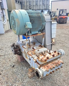 65 GPM @ 1002 psi, Union #TD-120, Triplex Pump, 4.25" stroke, 2.63" plungers, 3" suction, 2" discharge, 120