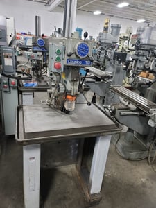 15" Clausing #1685, drill press, variable speed, 20" x 40" production table, 4-3/4" spindle travel