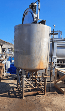 500 gallon Metalcraft, 304 Stainless Steel full jacketed & scrape agitation tank, 56" dia. x 58" straight
