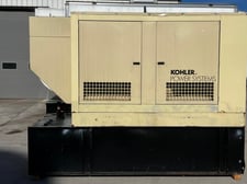 60 KW Kohler #60REOZJB, diesel generator set, 120/240 Volts, 1-phase, 681 hours, 74 HP @ 1800 RPM, John Deere