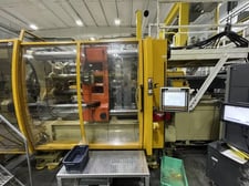 600 Ton, 65.1 oz., Husky #G600-RS85/85, horizontal plastic injection molders, 75.8" daylight, 40.15" x 40.15"