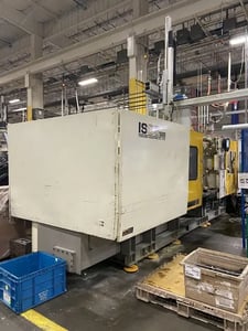 500 Ton, 48 oz., Toshiba #ISGS500V10-27AT, horizontal plastic injection molders, 55" daylight, 34.3" x 31.9"