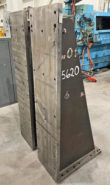 13.5" x 58.5" x 25.5" Fabricated angle plate pair, double gusset design