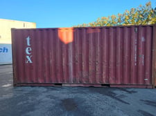 20' Maroon standard shipping container, TEX #TGHU3014854