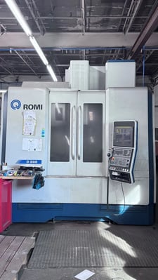 Romi #D-800, vertical machining center, 30 automatic tool changer, 31.4" X, 20.8" Y, 22.8" Z, 10000 RPM, #40
