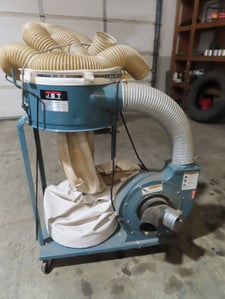 1200 cfm Jet #DC-1200, bag house dust collector, 1880 psi, 2 HP, 3450 RPM, 1998