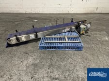 Belt Conveyor, Stainless Steel frame with plastic belt, single set of legs, with controls