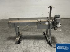 Modular Conveyor Belt Conveyor, Stainless Steel, frame with plastic belt, on portable frame with 1 hp