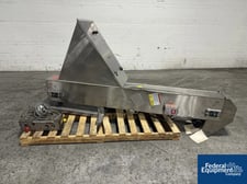 Kaps-All #FS-B, Capacity Elevator, Stainless Steel, cleated belt, 110 volts, with controls, mount point bent