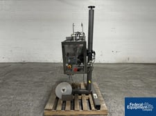 Axon #EZ-200, Automatic Shrink Sleeve Applicator, Allen-Bradley controls, 120 volts, on height-adjustable