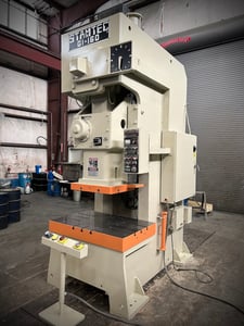 176 Ton, Stamtec #G1-160, 7.9" stroke, 17.7" die height, 20-50 SPM, 49.2" x29.9" bed, 3.9" mtrzd slide adj.