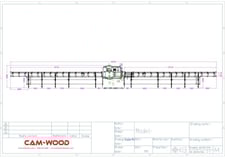 40' long, Cam-Wood #MHC-500, Lateral Chain Feeder, 4.75"-19.7" width x 0.75"-16.1" thick x 540" L Work size