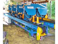 Baker #C-4-Head, Horizontal Resaw w/Powered Return, 6" width x 12" H capacity, 13.17' x 1.25" x 0.035" Blade