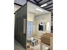 Col-Met #144-120-144, Spray Booth, 144" L x 120" D x 144" H, (25) Filter Screens, (4) 12" x 48" 4-tube Light