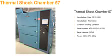 25" width x 15" D x 15" H Thermotron #VTS-3-6-6-SC/WC Thermal Shock Chamber, Hot Chamber: 60&deg; to 200, Cold