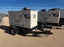 30 KW Caterpillar #XQ35, portable diesel generator set, 6263 hours, 1800 RPM, trailer mounted, 2020