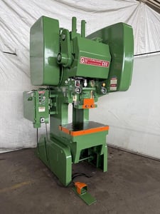 60 Ton, Bliss #C-60, OBI back geared press, 6" stroke, 13.75" Shut Height, 3" adj., 45 SPM, 240 V., 1978
