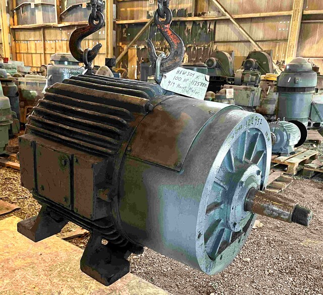 100 HP 1175 RPM P & H, Frame HEW504X, TENV, 440/305 Volts